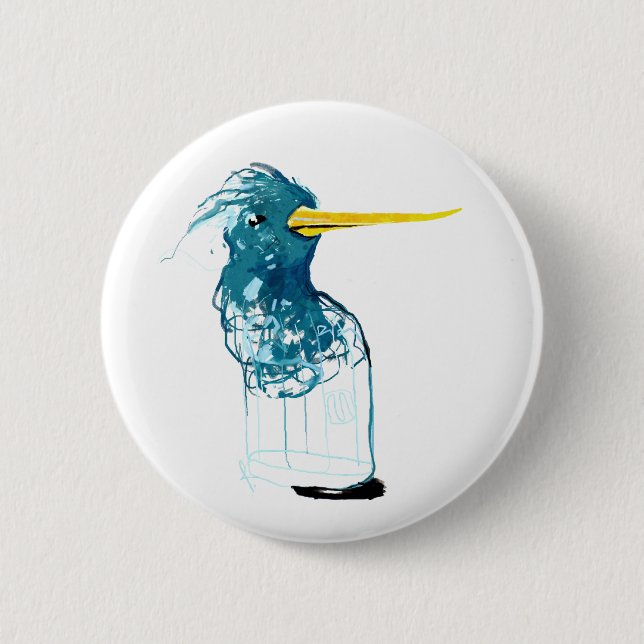 Bird 2 Inch Round Button (Front)