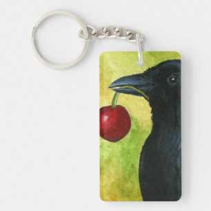 Bird 55 crow raven keychain