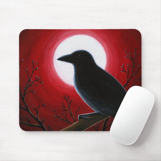 Bird 62 Crow Raven Mouse Pad (With Mouse)