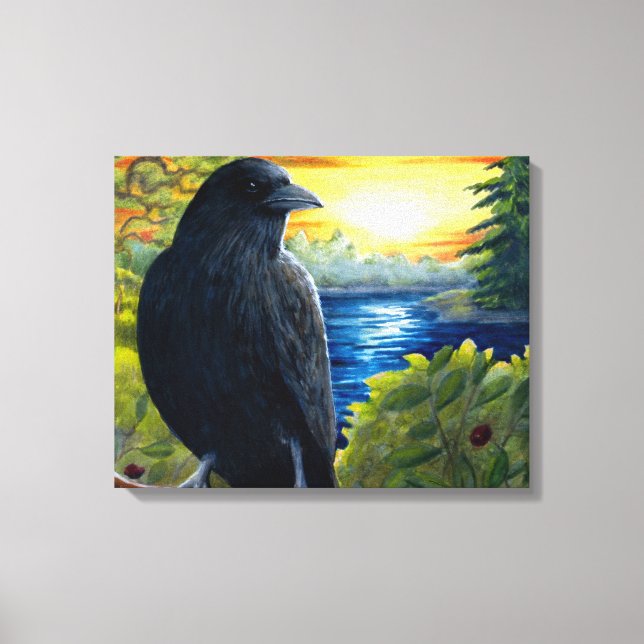 Bird 63 crow canvas print (Front)