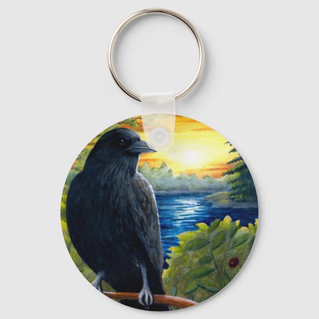Bird 63 crow keychain (Front)