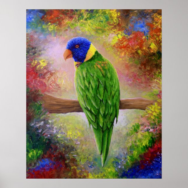 bird 76 multicolor bird poster (Front)
