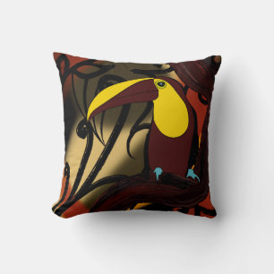 Bird african throw pillow