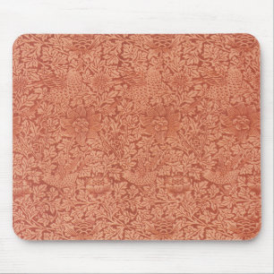 Bird and Anemone by William Morris, Vintage Nature Mouse Pad