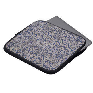 Bird and Anemone by William Morris Vintage Pattern Laptop Sleeve