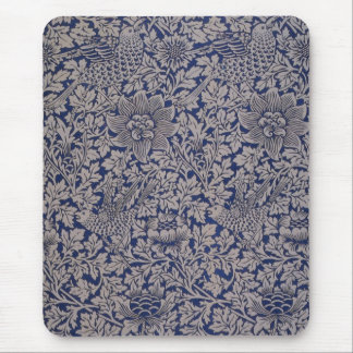 Bird and Anemone by William Morris Vintage Pattern Mouse Pad