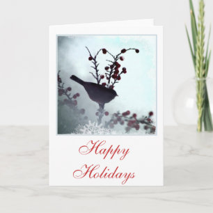 Bird and Berries Christmas greeting cards