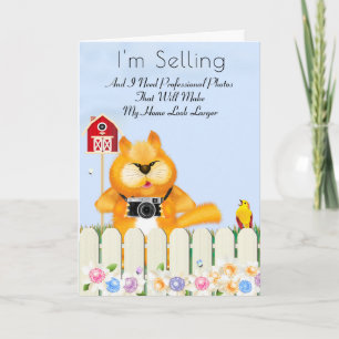 Bird and Cat Photographer Realtor Tips   New Home Card