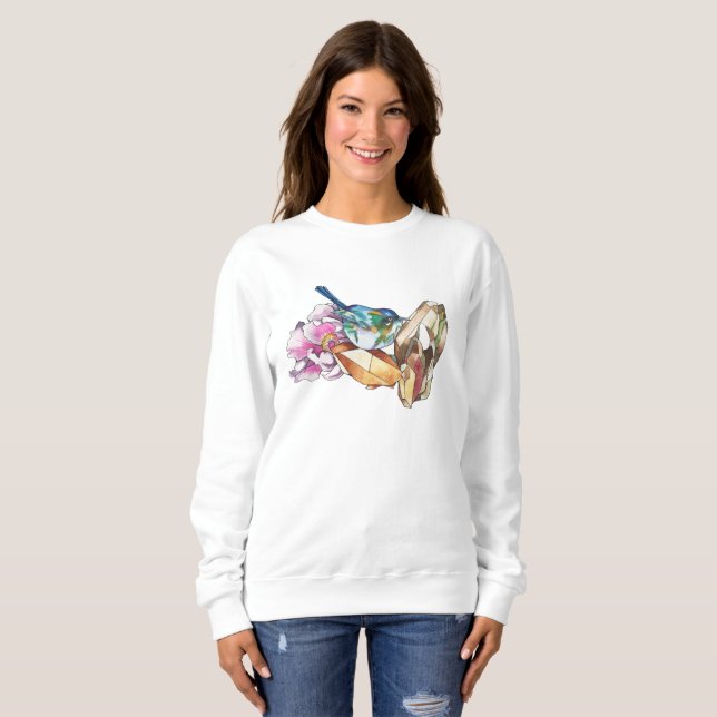 Bird and crystals sweatshirt (Front Full)