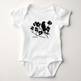 Bird and Dogwood Baby Bodysuit