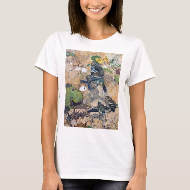 Bird and Dragonfly, Bruno Liljefors T-Shirt (Front)