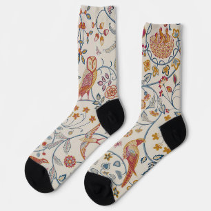 Bird and Floral Pattern, William Morris Socks