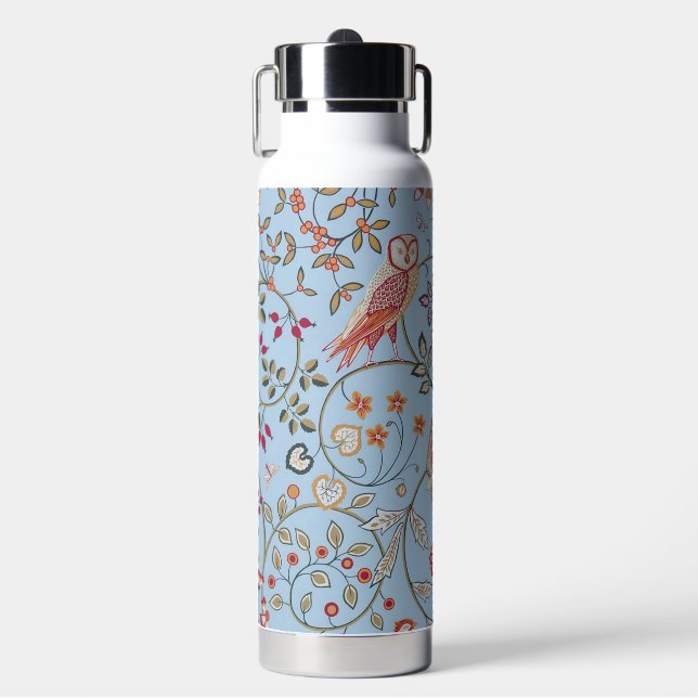 Bird and Floral Pattern, William Morris Water Bottle (Front)