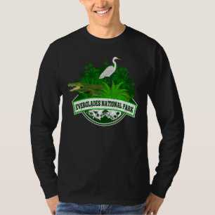 Bird and Florida Alligator Of Everglades National  T-Shirt