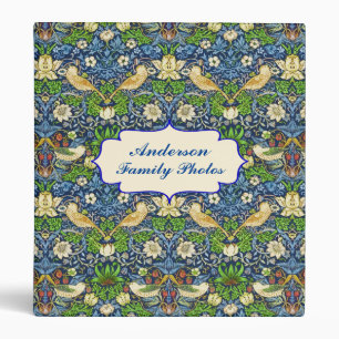 Bird and Flower Tapestry Pattern Personalized    Binder