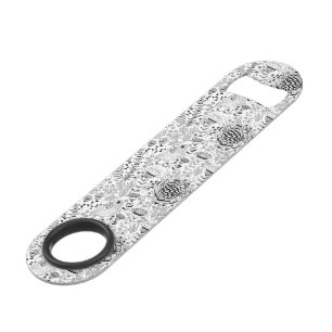 Bird and flowers doodle pattern speed bottle opener