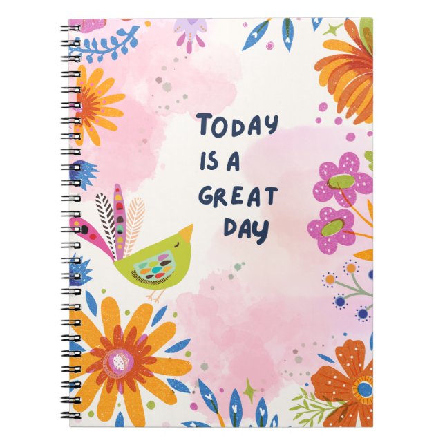 Bird and Flowers Notebook Journal (Front)