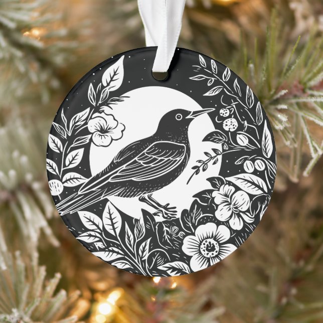 Bird and flowers ornament (Tree)