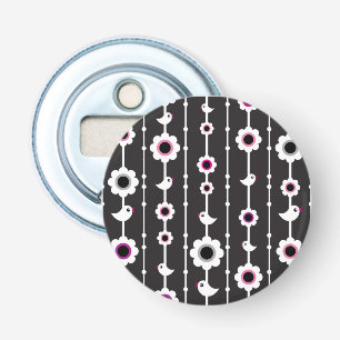 bird and flowers pattern bottle opener