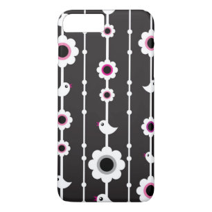 bird and flowers pattern iPhone 8 plus/7 plus case