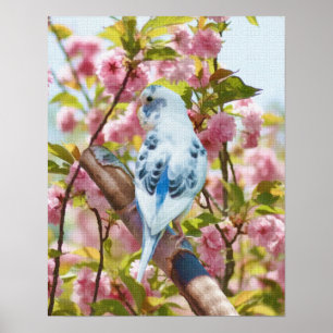 Bird and Flowers Springtime Print