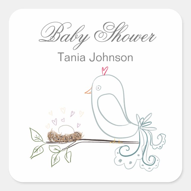 Bird and Nest Stickers (Front)