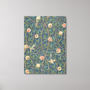 'Bird and Pomegranate' Wallpaper Design, printed b Canvas Print