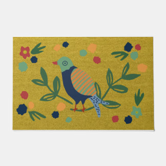 Bird and Summer Flowers| Bird Lover Gift  Doormat