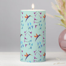 Bird Art Floral Hummingbirds