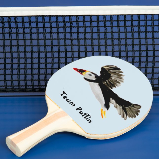 Bird Art Flying Puffin Personalized Ping Pong Paddle (Insitu)