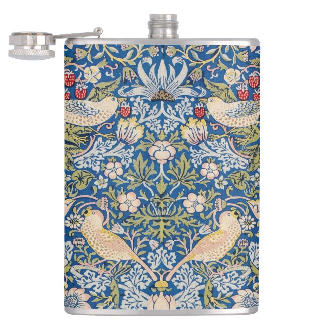 Bird Art Nouveau Design Hip Flask (Opened)