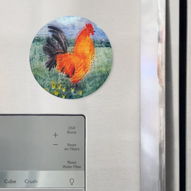 Bird Art Rooster Chicken Magnet (In Situ (Fridge))