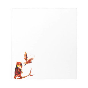 Bird Art Tawny Owl Notepad