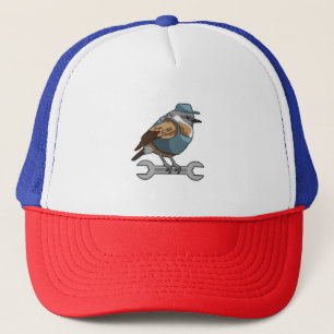 Bird as Carftsman with Wrench Trucker Hat