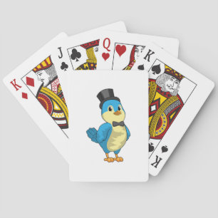 Bird as Groom with Ribbon Playing Cards