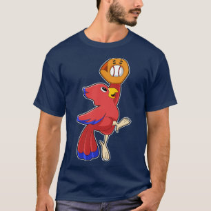 Bird at Baseball with Baseball glove T-Shirt