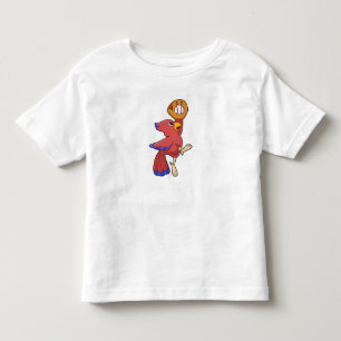 Bird at Baseball with Baseball glove Toddler T-shirt