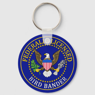 Bird Bander Seal Keychain