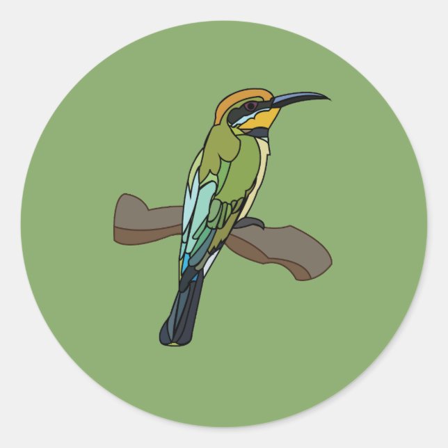 Bird Bee-Eater Bird  Classic Round Sticker (Front)