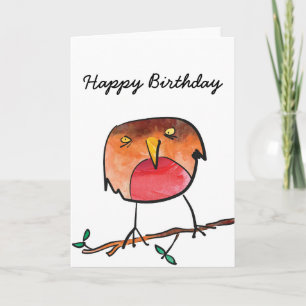Bird birthday card