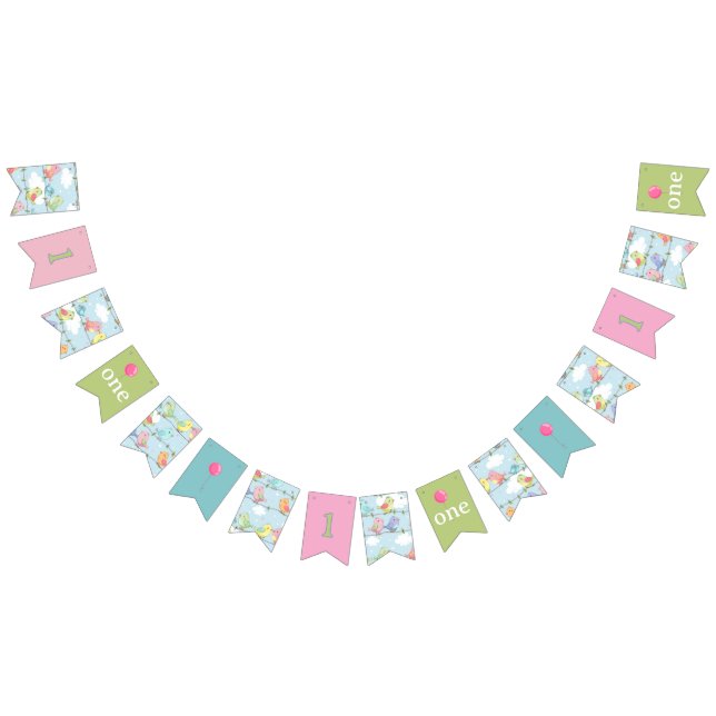Bird Birthday number banner (All)