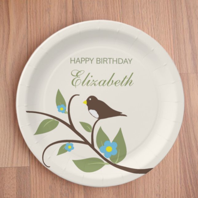 Bird Birthday Paper Plate (Creator Uploaded)