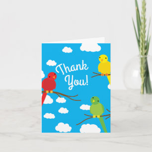 Bird Birthday Party Card