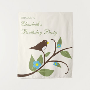 Bird Birthday Tapestry