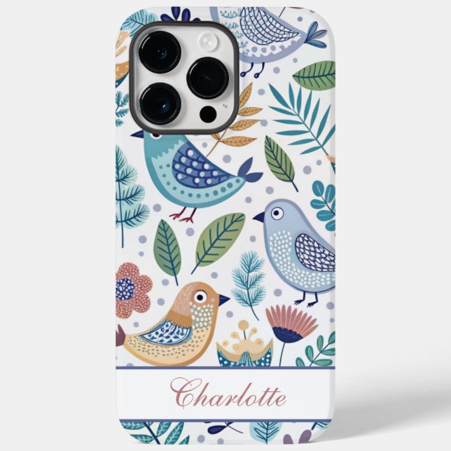 Bird Botanical Perzonalized Case-Mate iPhone Case (Back)