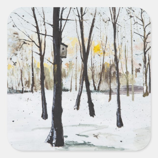 Bird Box Study Ohlsdorf 2013 Square Sticker (Front)