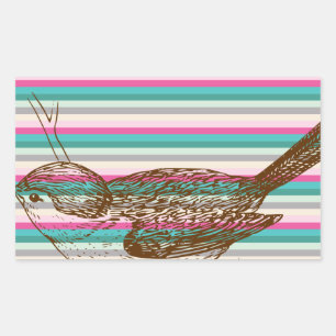 bird branch animals nature colourful pattern art sticker