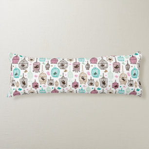 bird cage love kids background pattern body pillow