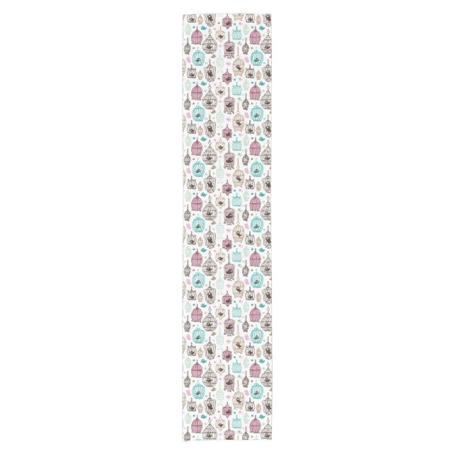 bird cage love kids background pattern short table runner (Front)