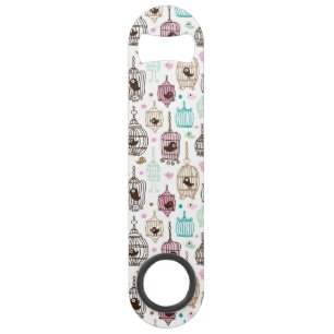bird cage love kids background pattern speed bottle opener